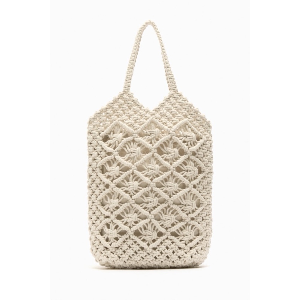 Zara Macramé Shopper Bag